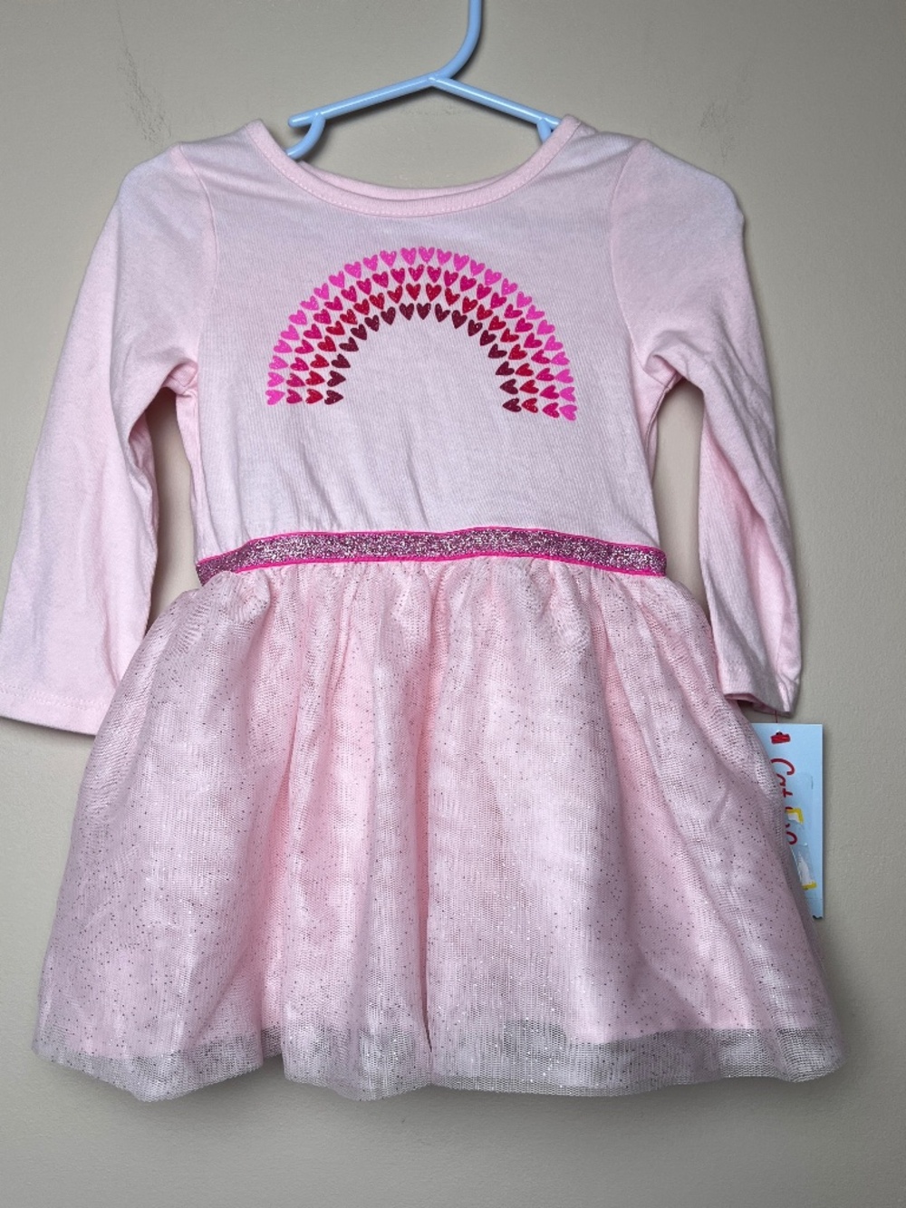 Cat & Jack Pink Rainbow Girls Shirt Tuile Dress with bloomers MWT 18M